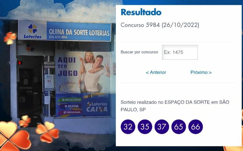 Santiaguense ganha R$ 754 mil na Quina
