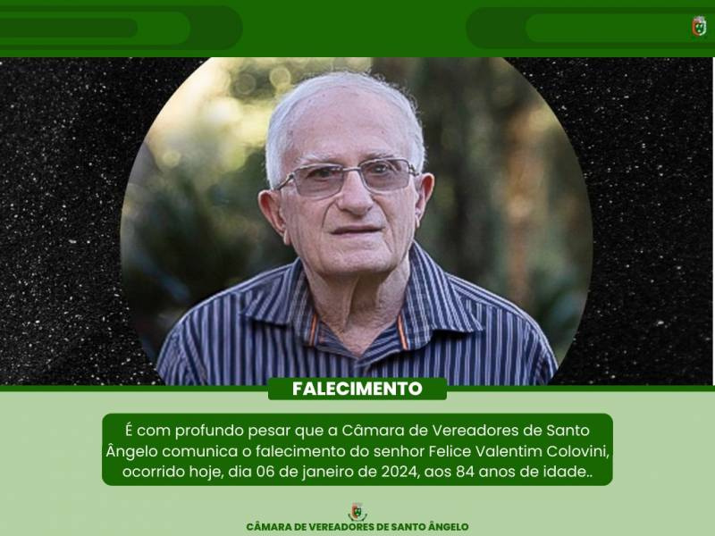 Morre o ex-vereador de Santo Ângelo Felice Valentim Colovini