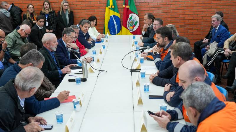Leite recebe Lula para anúncio de novas medidas voltadas aos afetados pelas chuvas
