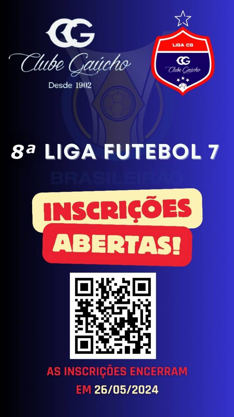 Inscrições para a disputa da 8ª edição da Liga de Futebol 7 do Clube Gaúcho se encerram dia 26