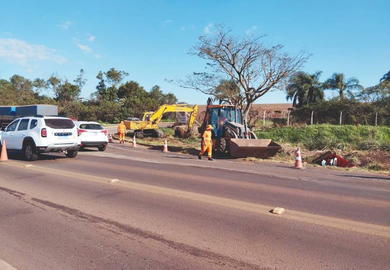 Trevo de acesso a Buriti pela ERS 344 está ganhando novo formato