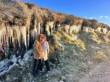 Cachoeiras e lagos congelados, estalactites de gelo e geada: Urupema no dia mais frio do ano