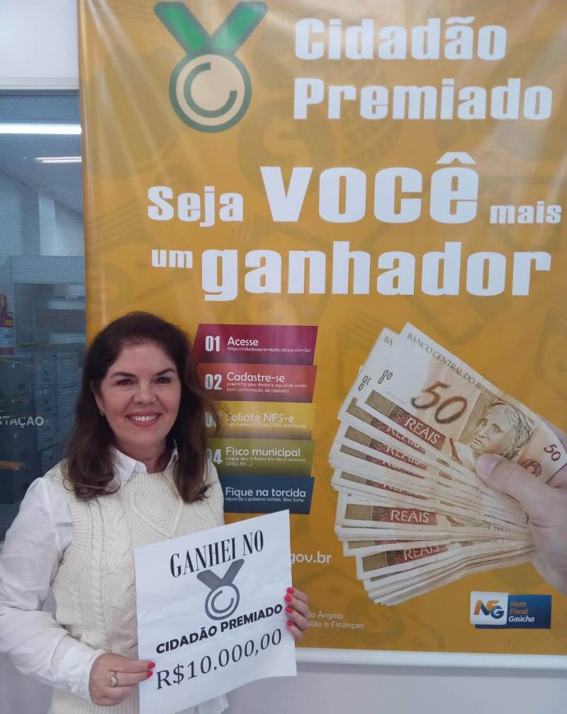 Contribuintes são contemplados no Programa Cidadão Premiado