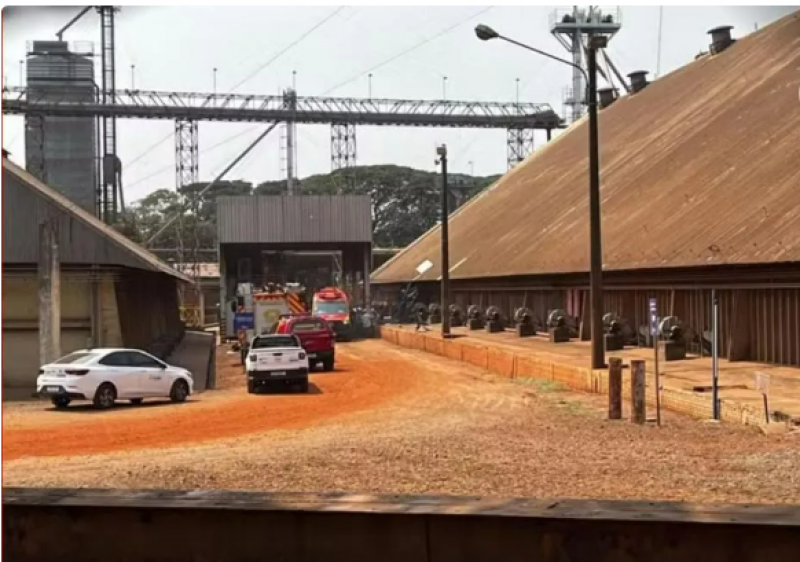 Trabalhador é resgatado após ficar 8 horas soterrado em silo de grãos de soja em Maringá