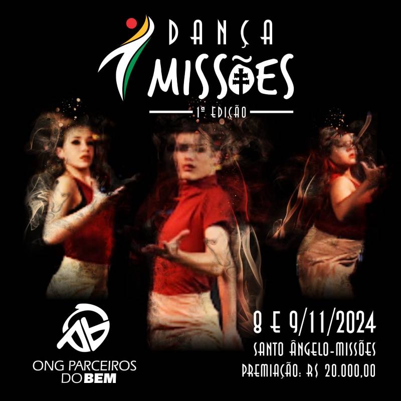 Dança Missões abre inscrições e disponibiliza regulamento para a 1ª Edição do festival