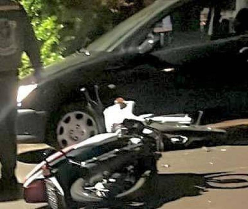 Colisão entre carro e moto deixa homem ferido em São Luiz Gonzaga