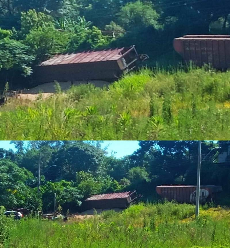 Vagões de Trem com cereal descarrilham na zona norte, em Santo Ângelo 