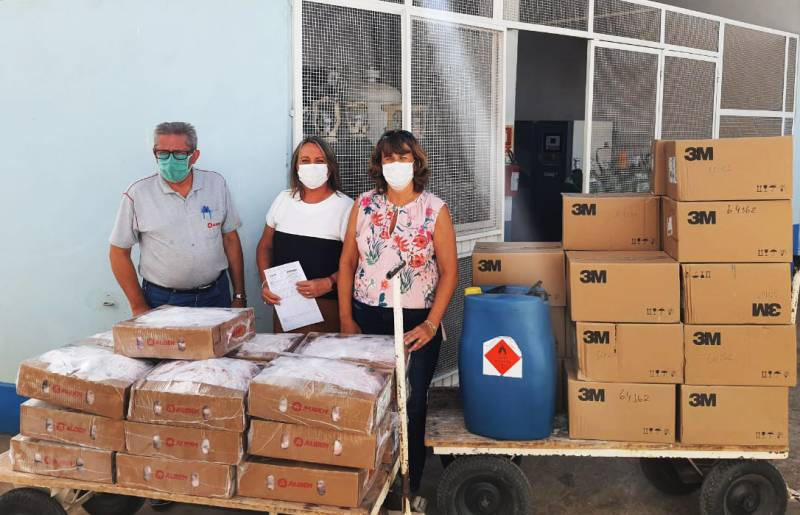 Alibem doa 200 quilos de carne suína, álcool gel e máscaras ao HSA