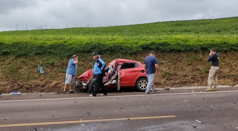 Acidente entre carro e caminhão deixa uma vítima fatal no norte gaúcho