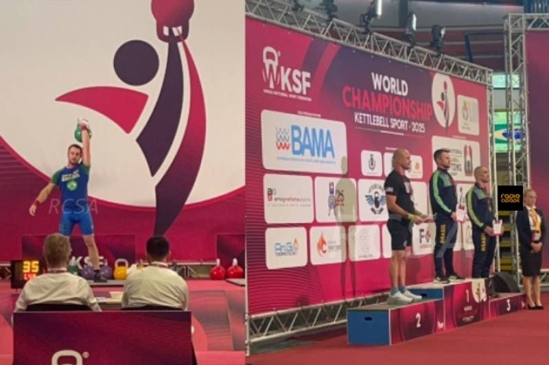 Santo-angelense Daniel de Mamann conquista ouro no Mundial de Kettlebell Sport na Itália