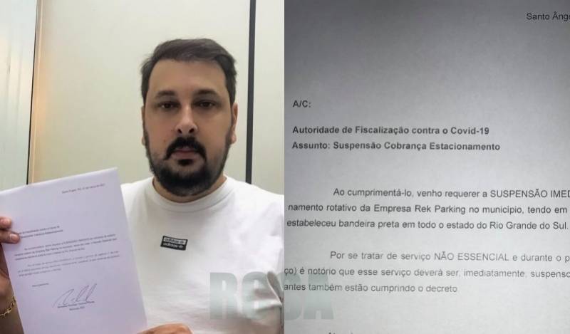 Vereador Rodrigo Flores pede suspensão do Estacionamento Rotativo 