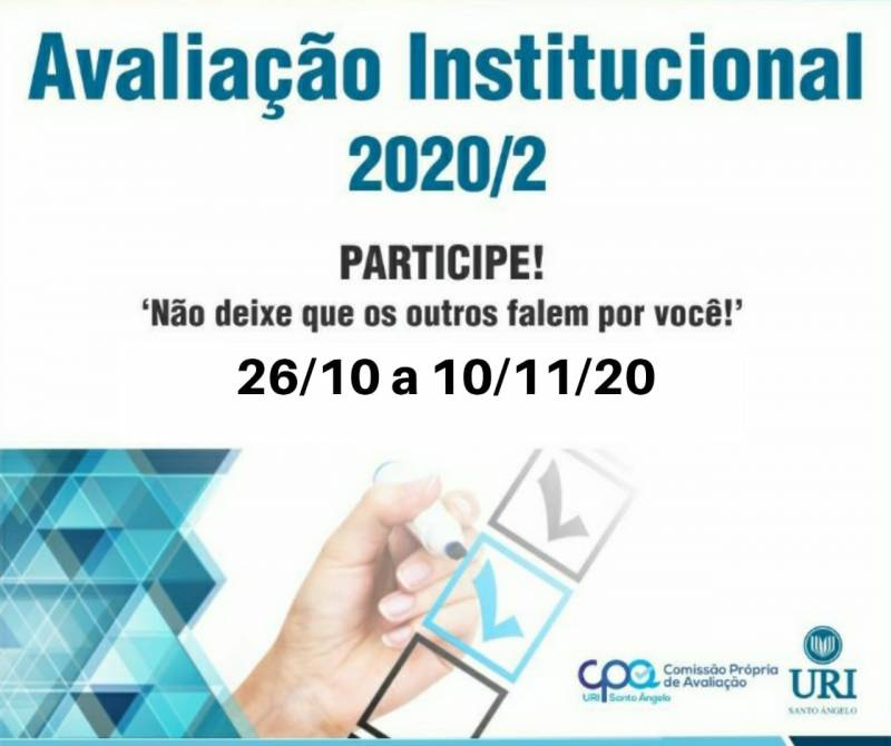 Comunidade acadêmica da URI tem até dia 10 para participar da Auto avaliação Institucional