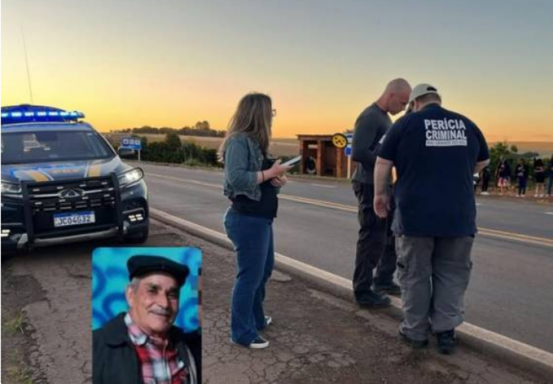 Atropelamento tira a vida de idoso na BR-285 em Santa Bárbara do Sul