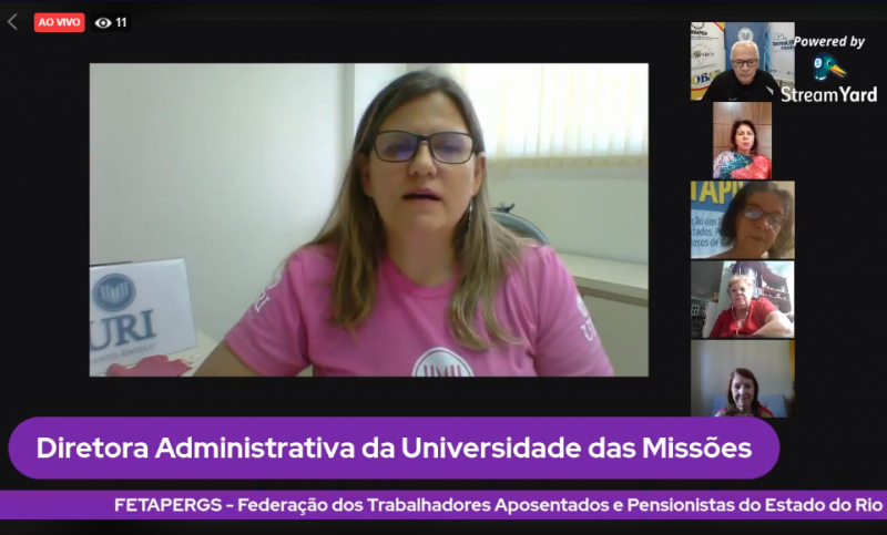 Diretora da URI participou de live nacional sobre o Dia Internacional da Mulher