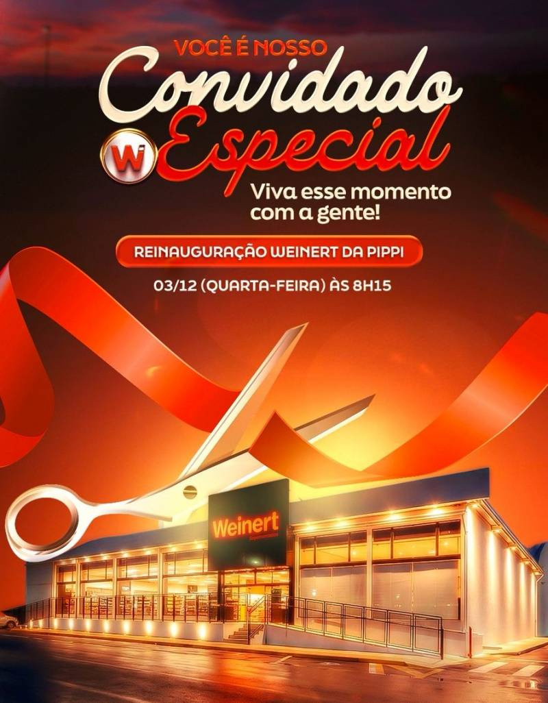 Weinert de cara nova no Bairro Pippi. Reinauguração nesta quarta-feira. Você é o convidado especial