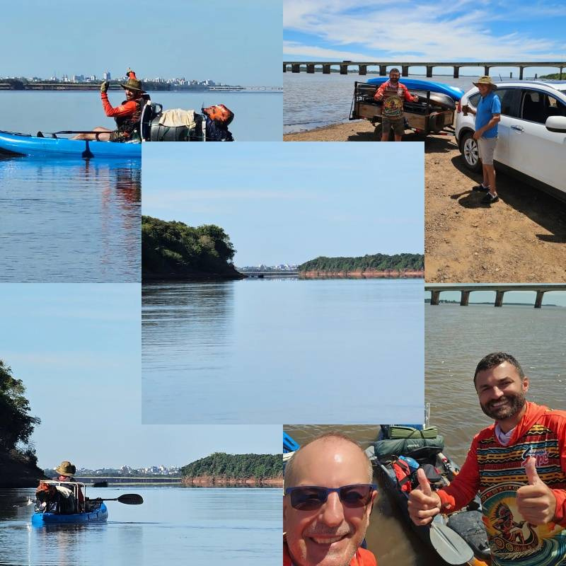 Caiaqueiros de Sepé: Após 300 km de pura adrenalina pelos rios Ibicuí e Uruguai, dupla chega a Uruguaiana