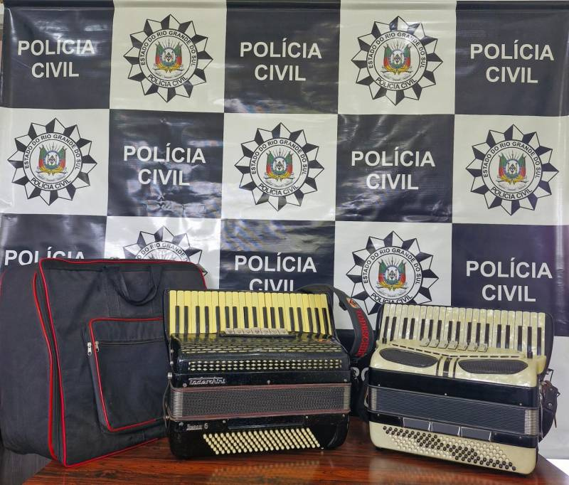 Policia Civil recupera duas gaitas roubadas em Roque Gonzales