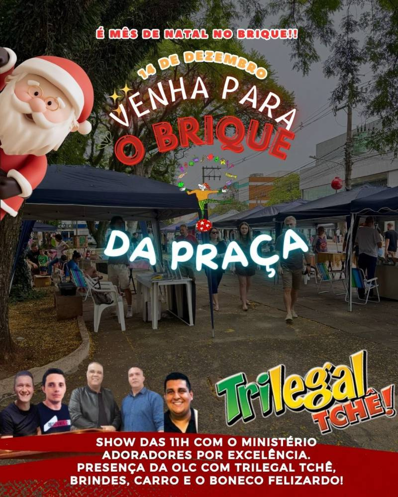 Show Gospel é atração do Brique da Praça neste domingo,14