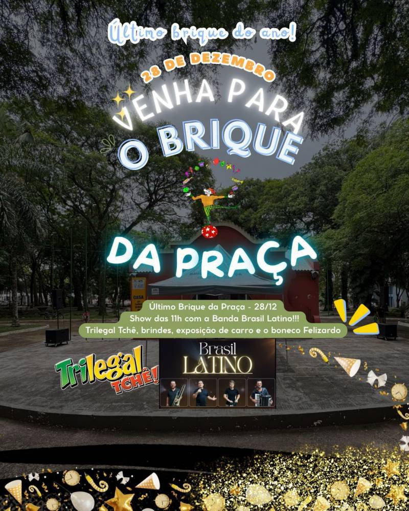 Brique da Praça tem show com Banda Brasil Latino neste domingo, 28