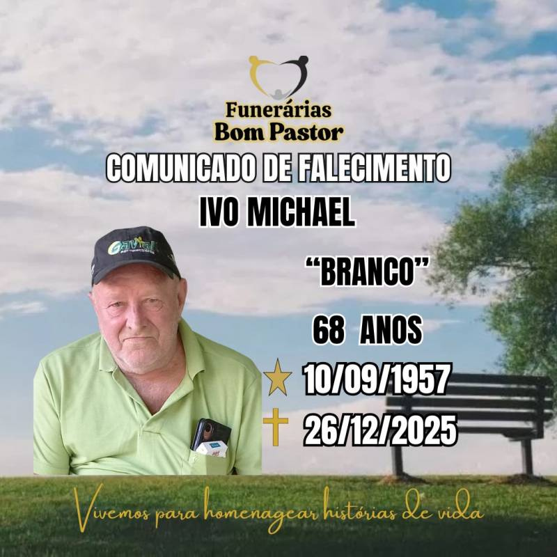 Familiares participam o falecimento do Senhor IVO MICHAEL, carinhosamente chamado de 