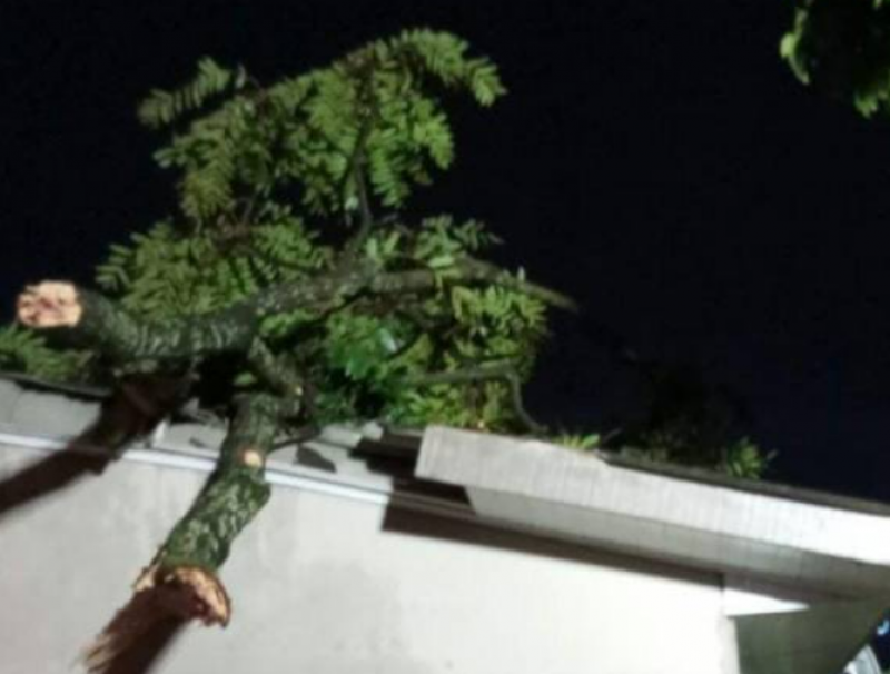 Forte temporal provoca estragos e mobiliza bombeiros no Oeste de Santa Catarina