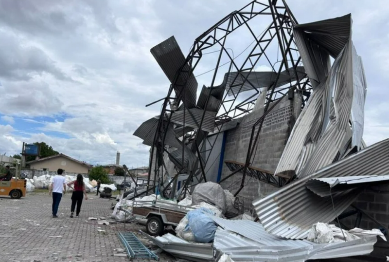Simepar confirma ventos de 180 km/h em cidade atingida por tornado no Paraná