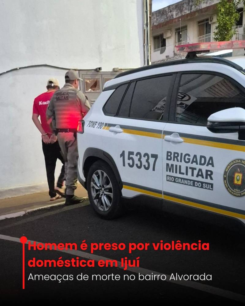 Homem é preso por violência doméstica na cidade de Ijui