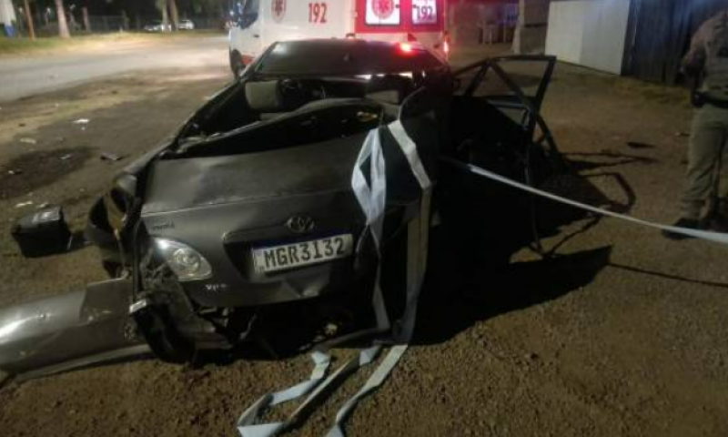 Colisão na madrugada deixa um morto e quatro feridos em Espumoso