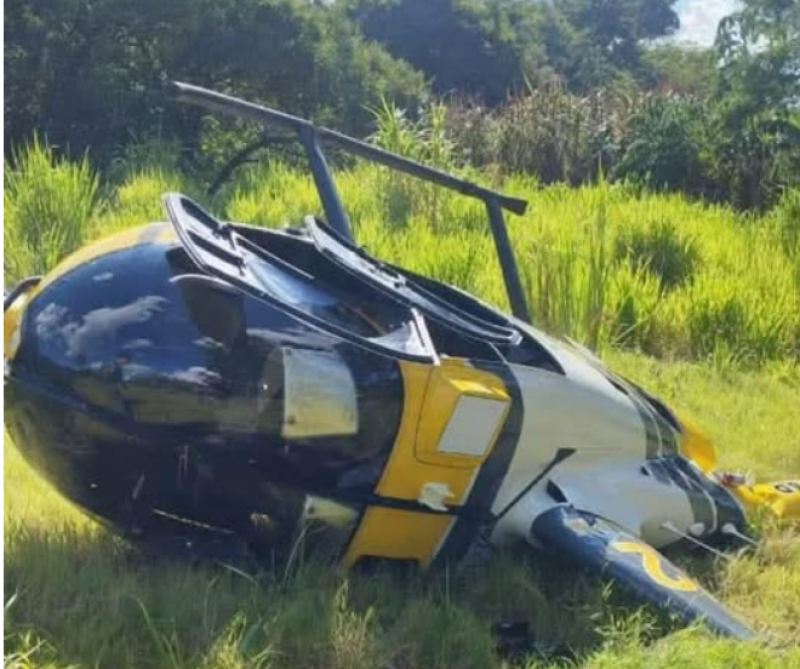 Confronto após tentativa de roubo termina com dois mortos e helicóptero tombado no Oeste do Paraná