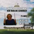 Familiares participam o falecimento da Senhora Reni Marlene Schwinger