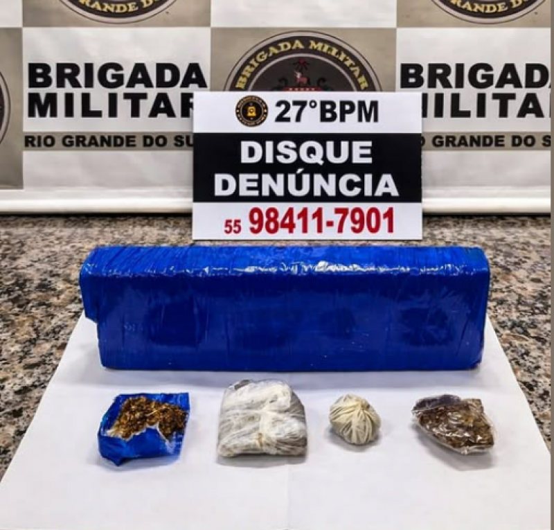 Homem é preso pela BM por tráfico de drogas em Santo Ângelo