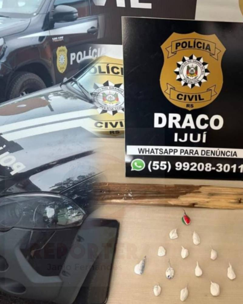 DRACO prende homem em flagrante por tortura e tráfico de drogas em Ijuí