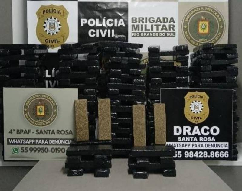 Apreensão de 160 kg de maconha é realizada em operação conjunta em Porto Mauá