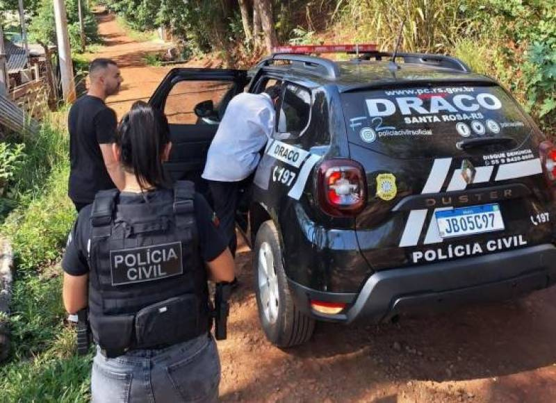 Homem é preso por ameaças em caso de violência doméstica em Porto Xavier