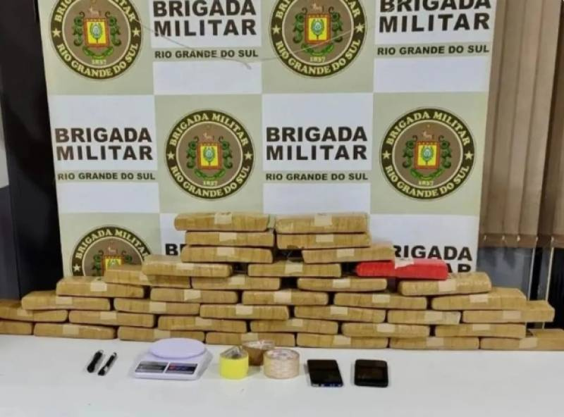 Brigada Militar prende dois homens e apreende mais de 21 kg de drogas em São Luiz Gonzaga
