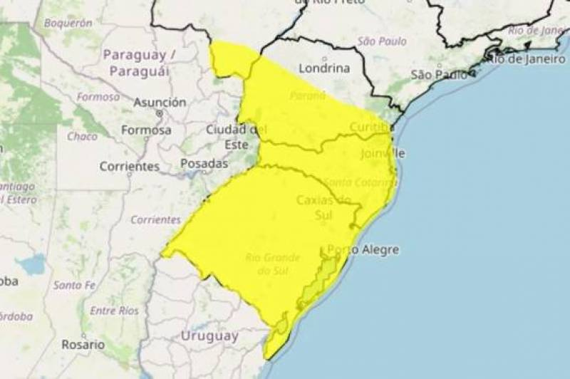 RS tem alerta para tempestade e queda de granizo; veja até quando vale