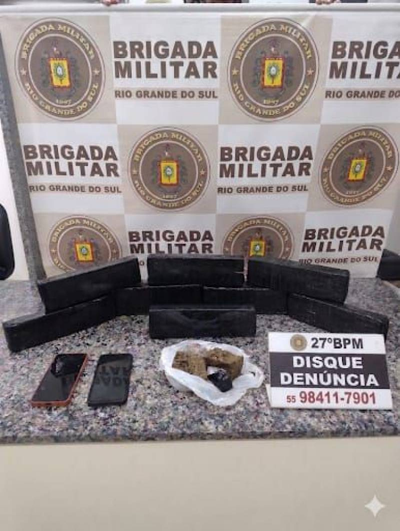 Brigada Militar de Santo Ângelo realiza prisão por tráfico de drogas