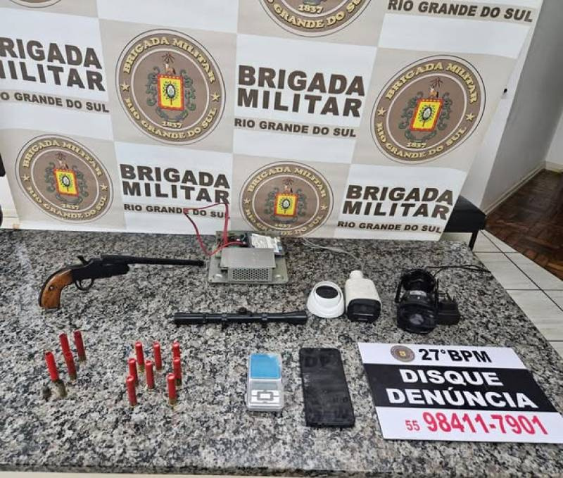 Brigada Militar realiza prisão por posse irregular de arma de fogo