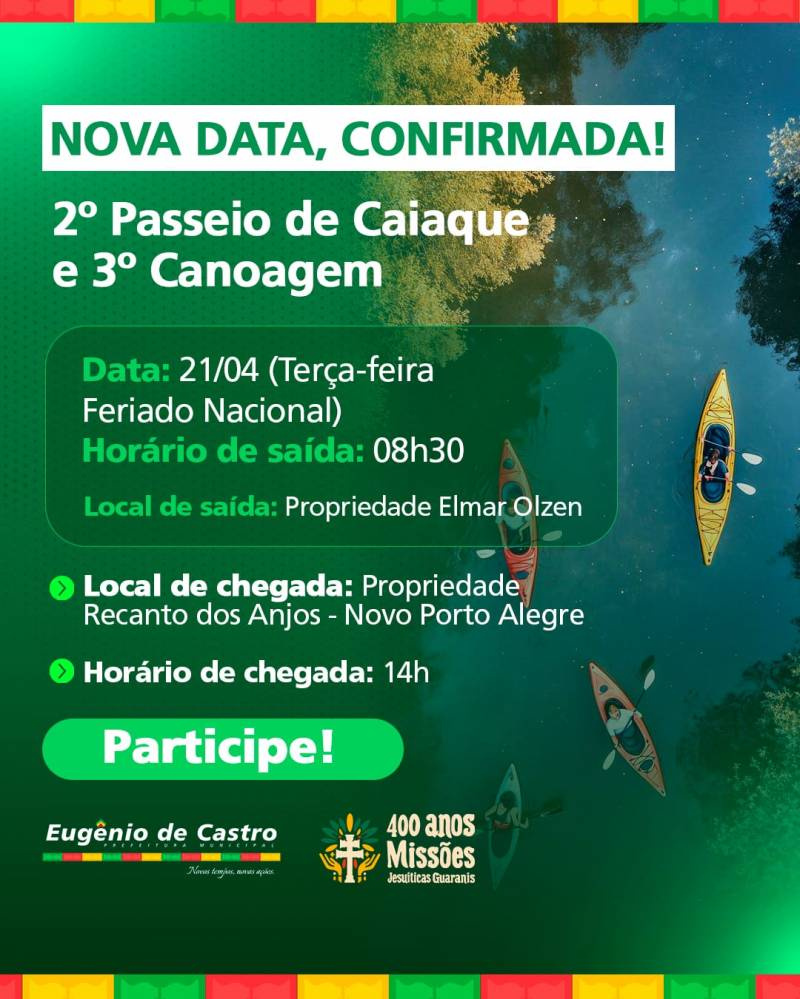 Programação do mês de aniversário do município – abril de 2026- 38 anos de emancipação político-administrativa
