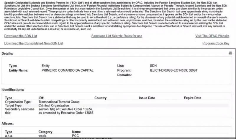 PCC e CV passam a ser classificadas como organizações terroristas em lista do governo dos Estados Unidos