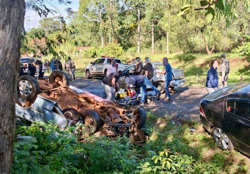 Acidente grave na ERS-561 deixa um morto e pelo menos quatro feridos em Dezesseis de Novembro