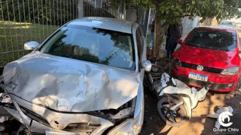 Suspeito é preso após roubo de caminhonete e acidente com seis veículos em Frederico Westphalen