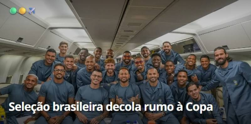 Brasil embarca para os Estados Unidos para a disputa da Copa do Mundo
