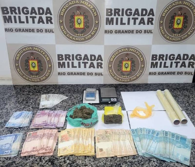 Brigada Militar de Santo Ângelo realiza prisão por tráfico de drogas