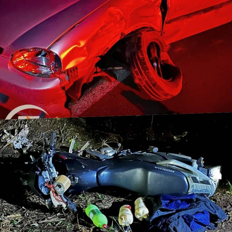 Motociclista tem parte da perna amputada após acidente na ERS 168, em São Luiz Gonzaga