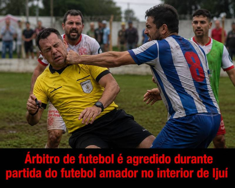Árbitro é agredido durante partida de futebol amador no interior de Ijuí