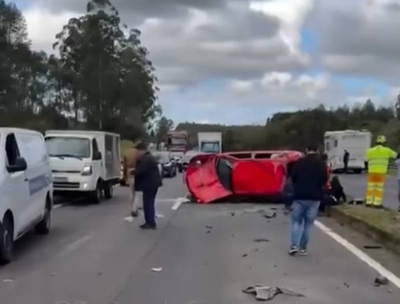 Deputado federal Giovani Cherini e esposa escapam sem ferimentos de grave acidente na BR-386