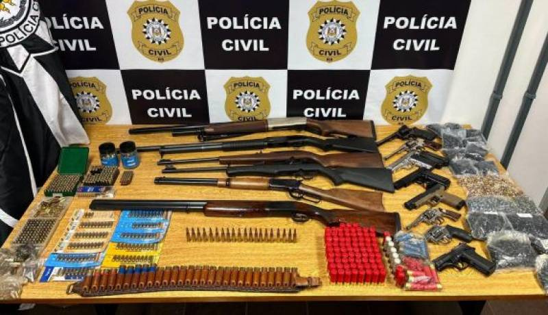Polícia Civil apreende 14 armas de fogo em São Luiz Gonzaga durante ação ligada à violência doméstica