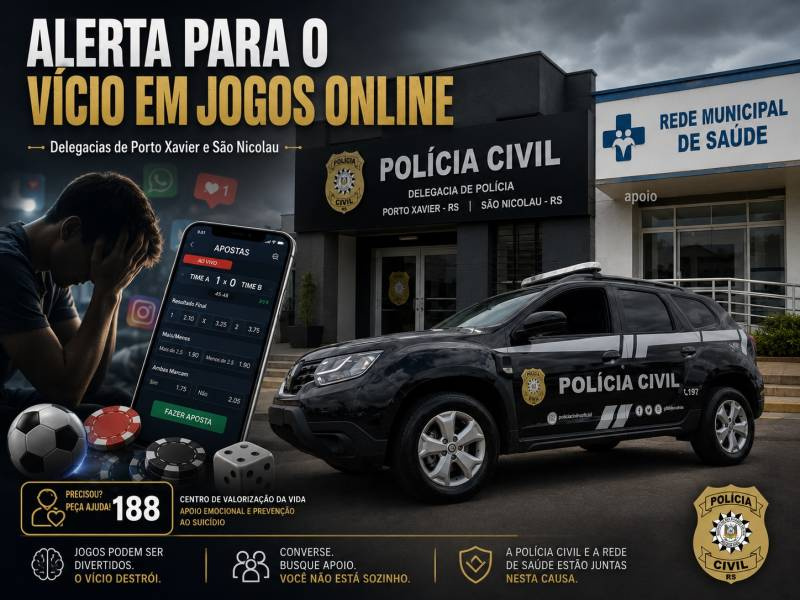 Polícia Civil alerta para os riscos do vício em jogos online e apostas digitais