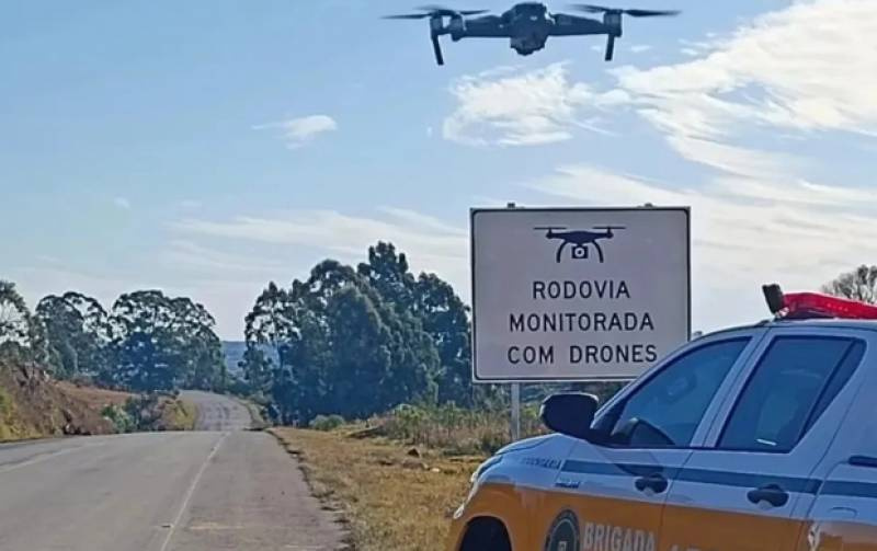 Drones da BM passam a caçar motoristas infratores em rodovia no Rio Grande do Sul